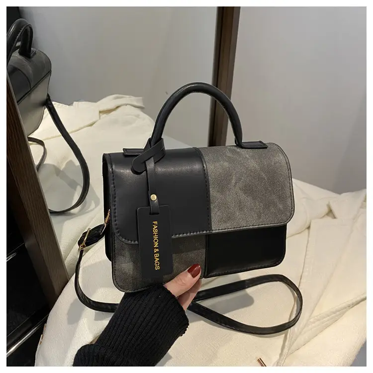Winter Stitching 2024 Textile Trendy Crossbody Bag Small Square Bag Commuter Shoulder — feature 10