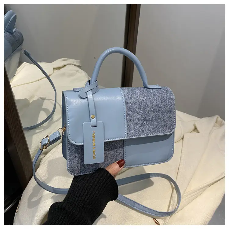 Winter Stitching 2024 Textile Trendy Crossbody Bag Small Square Bag Commuter Shoulder — feature 12