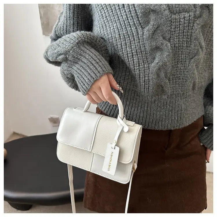 Winter Stitching 2024 Textile Trendy Crossbody Bag Small Square Bag Commuter Shoulder — feature 14