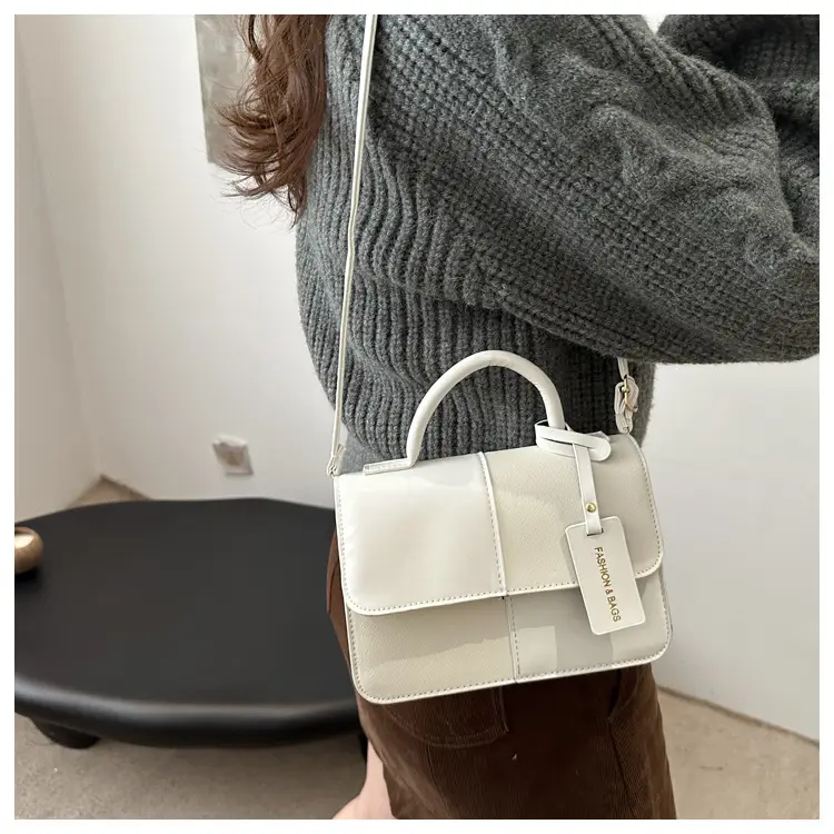 Winter Stitching 2024 Textile Trendy Crossbody Bag Small Square Bag Commuter Shoulder — feature 17