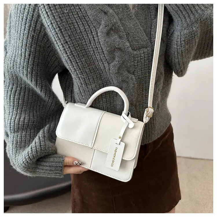 Winter Stitching 2024 Textile Trendy Crossbody Bag Small Square Bag Commuter Shoulder — feature 19