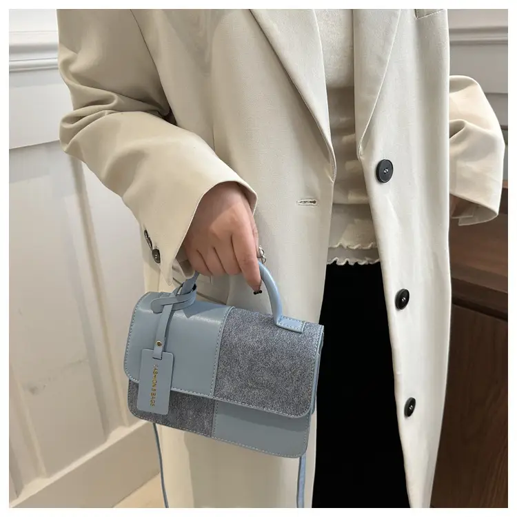 Winter Stitching 2024 Textile Trendy Crossbody Bag Small Square Bag Commuter Shoulder — feature 20