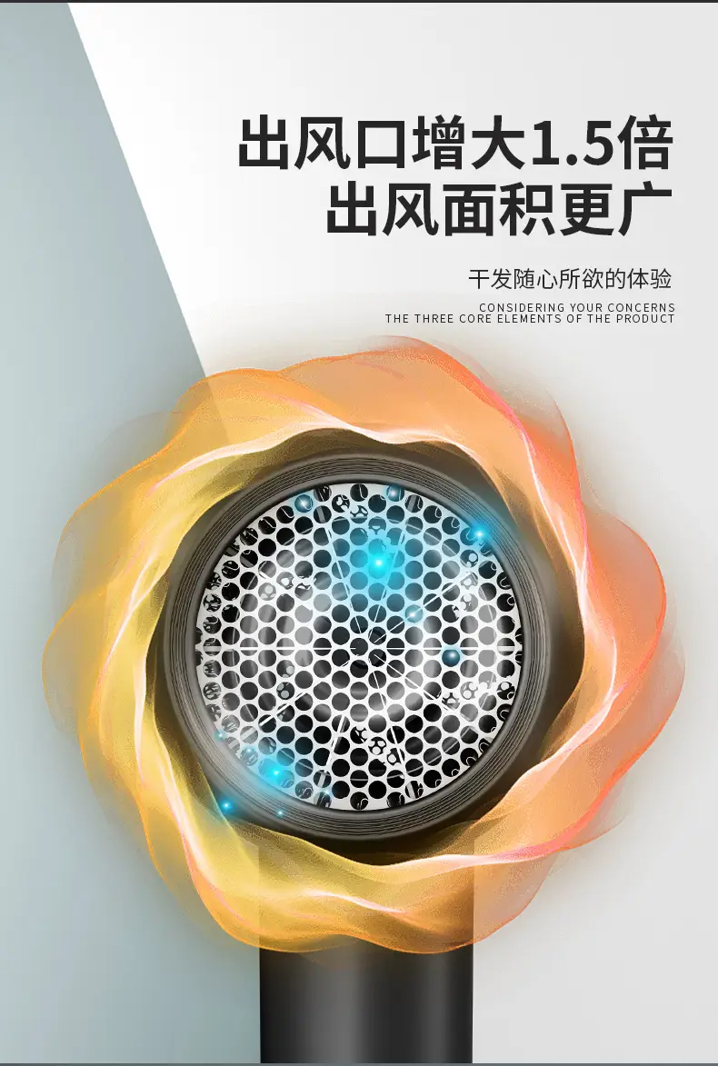 Portable Hair Dryer Black High Power Hot Cold Air — feature 10