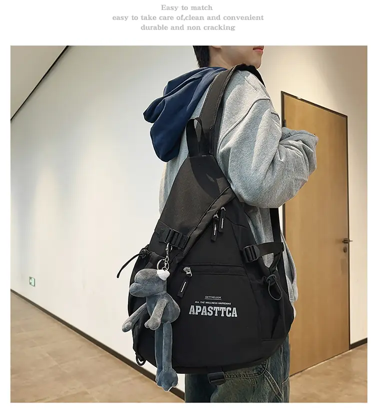 Trendy Brand Large Capacity Chest Bag Women's 2024 New Men's Sports Style Ruiying Shoulder Bag Functional Tooling Tactical Crossbody Bag — feature 12