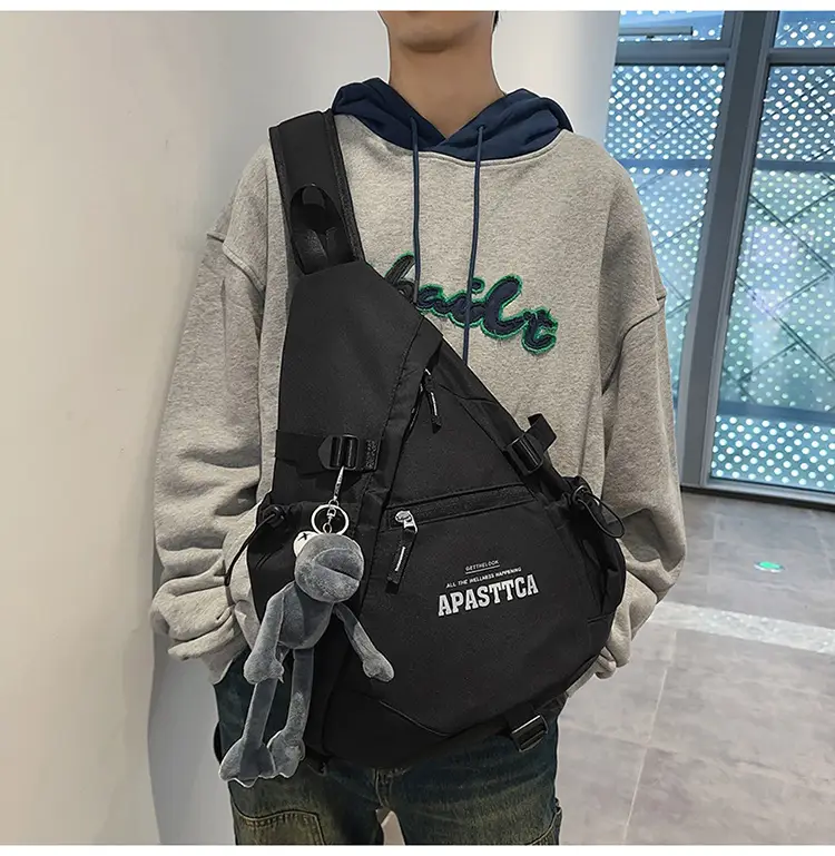 Trendy Brand Large Capacity Chest Bag Women's 2024 New Men's Sports Style Ruiying Shoulder Bag Functional Tooling Tactical Crossbody Bag — feature 14