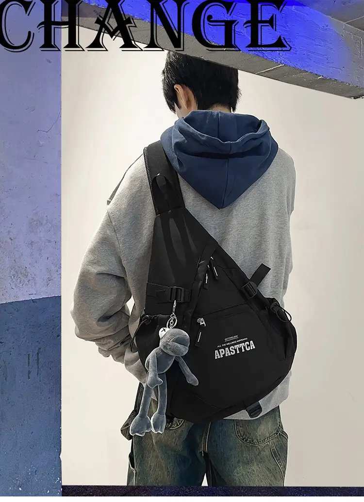 Trendy Brand Large Capacity Chest Bag Women's 2024 New Men's Sports Style Ruiying Shoulder Bag Functional Tooling Tactical Crossbody Bag — feature 4