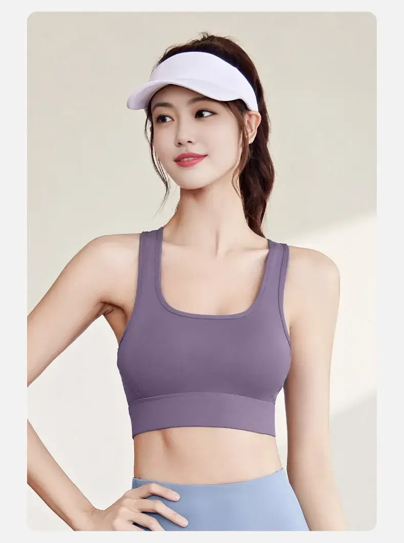 I-Shape Buckle Sports Bra Purple Women — feature 16