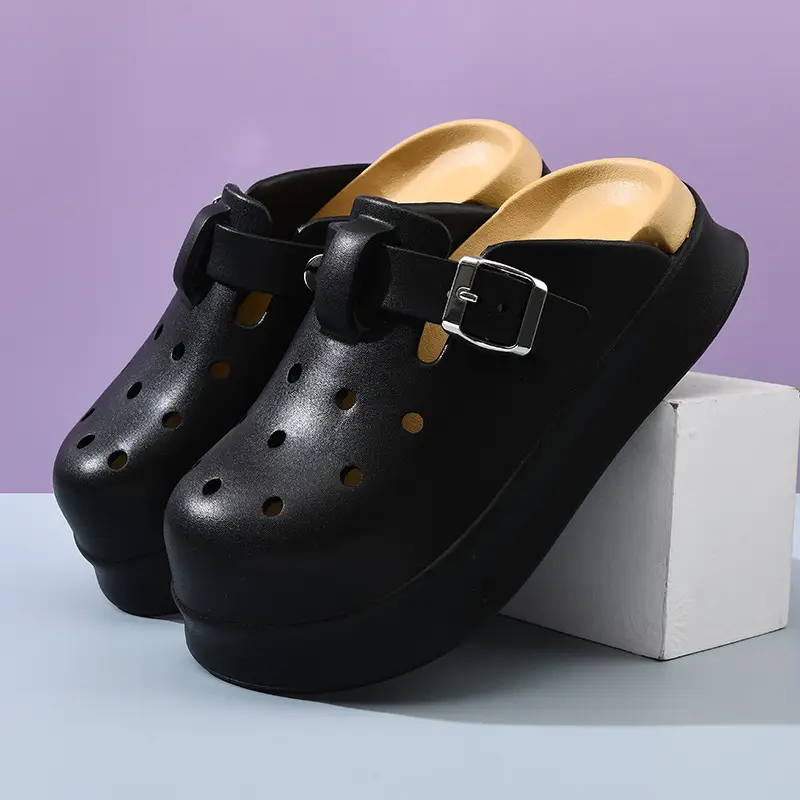 24 New Summer Hole Shoes Girls EVA Outer Wear Smelly Feet Baotou Half Slippers Fashion Joker Slippers Direct Selling - Image 7