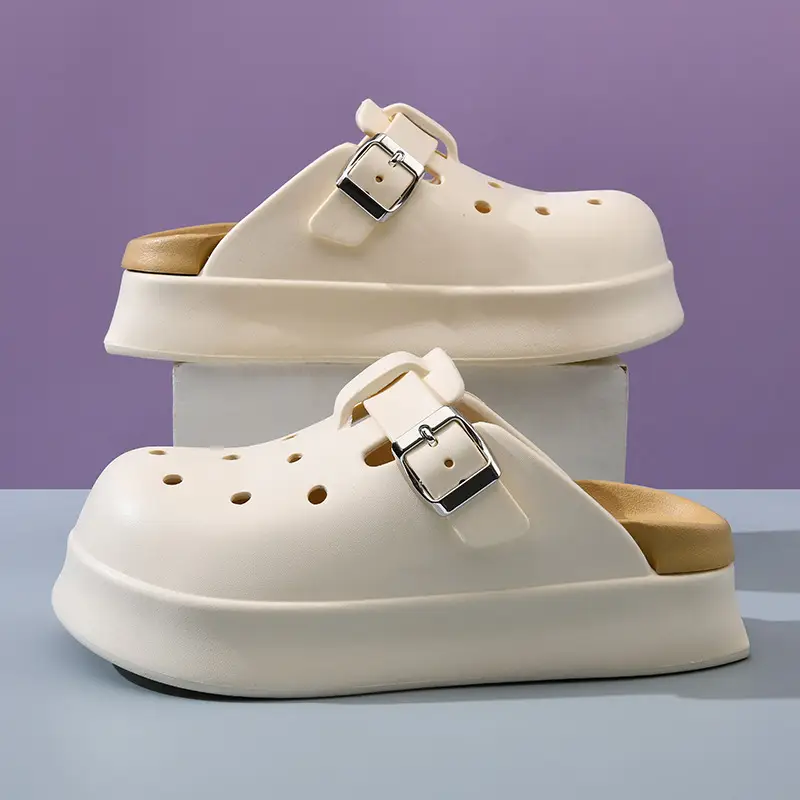 24 New Summer Hole Shoes Girls EVA Outer Wear Smelly Feet Baotou Half Slippers Fashion Joker Slippers Direct Selling - Image 2