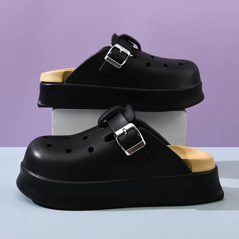 24 New Summer Hole Shoes Girls EVA Outer Wear Smelly Feet Baotou Half Slippers Fashion Joker Slippers Direct Selling - Image 3