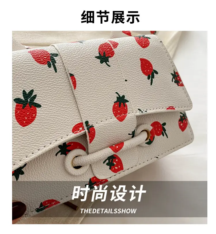 Cute Strawberry Printed Crossbody Bag Women 2024 — feature 4