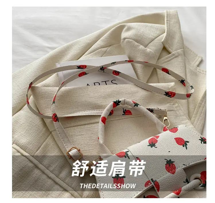 Cute Strawberry Printed Crossbody Bag Women 2024 — feature 5