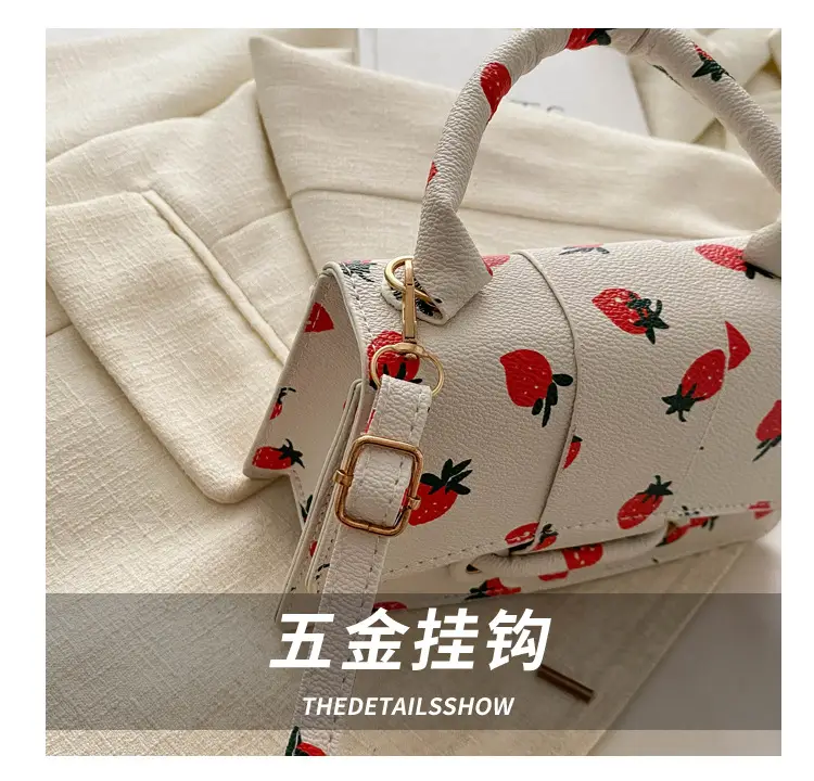Cute Strawberry Printed Crossbody Bag Women 2024 — feature 6