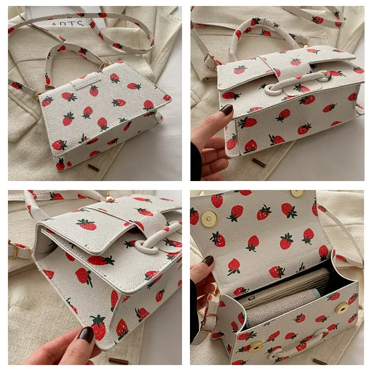 Cute Strawberry Printed Crossbody Bag Women 2024 — feature 9