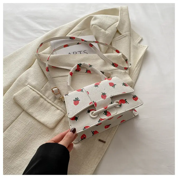 Cute Strawberry Printed Crossbody Bag Women 2024 - Image 2