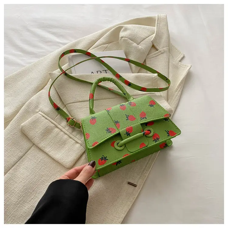 Cute Strawberry Printed Crossbody Bag Women 2024 - Image 6
