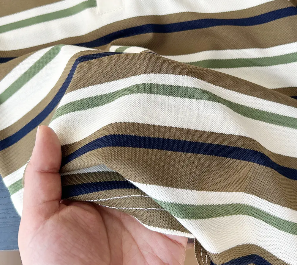 2025 Boys Striped Cotton Polo T-Shirt with Teddy Bear Patch — feature 7