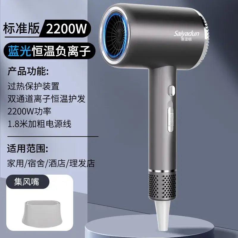 High Power Hair Dryer with 4D Blue Light & 2400W Motor
