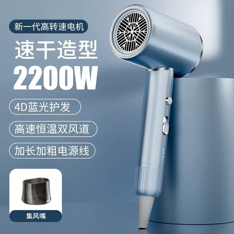 High Power Hair Dryer with 4D Blue Light & 2400W Motor