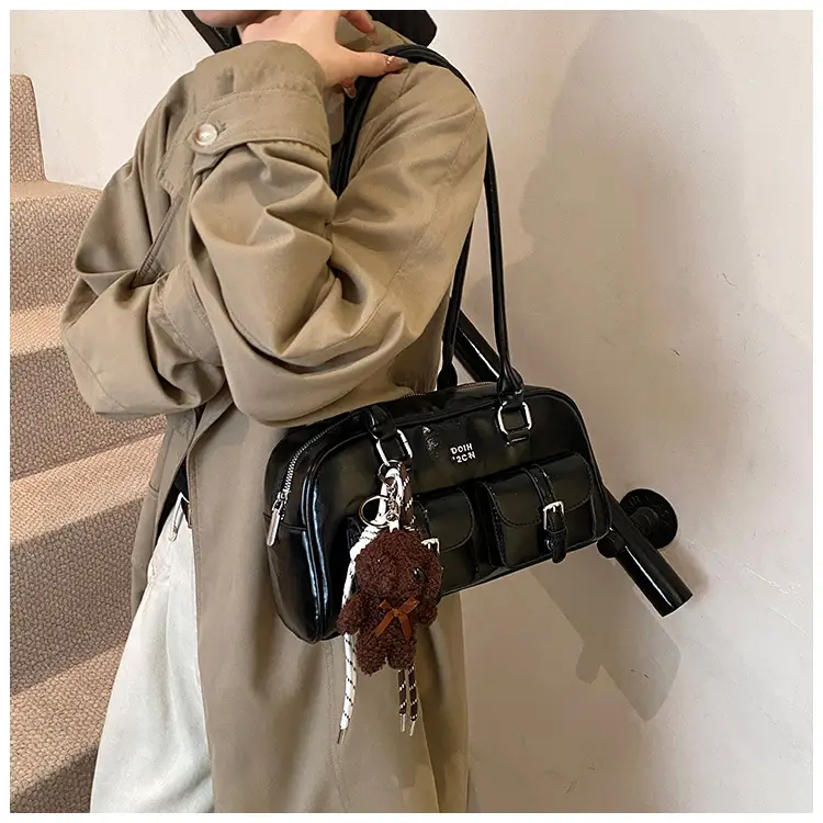 Xiaozhong Retro Shoulder Bag Brown 2024 Winter — feature 19