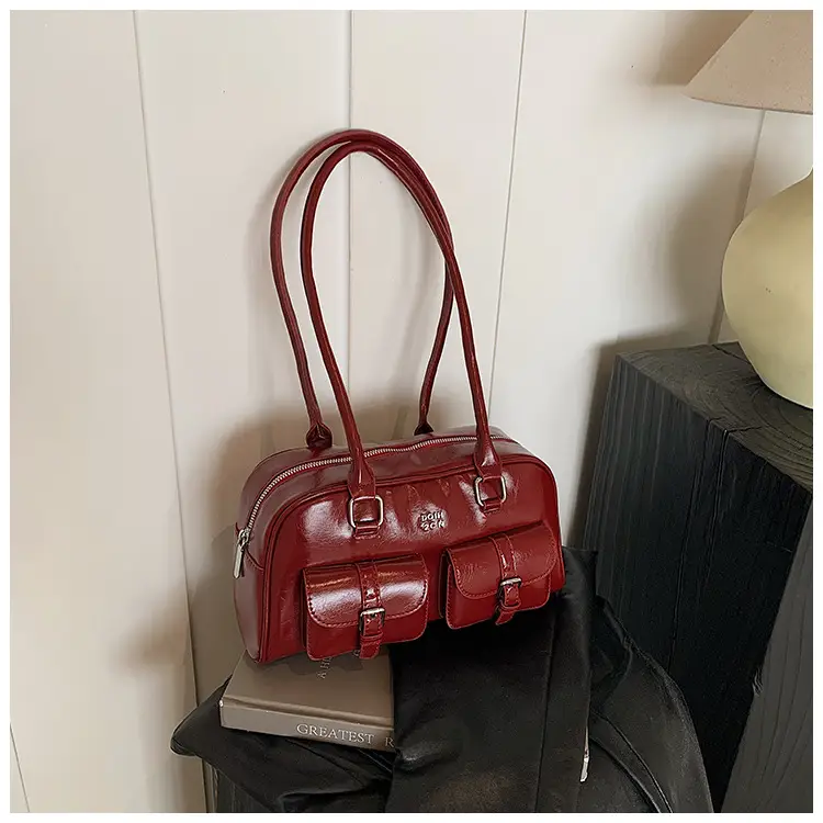 Xiaozhong Retro Shoulder Bag Brown 2024 Winter — feature 21