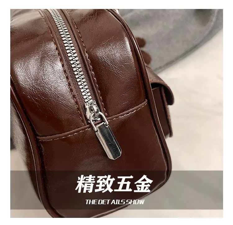 Xiaozhong Retro Shoulder Bag Brown 2024 Winter — feature 6