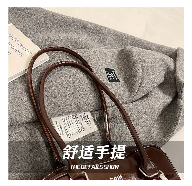 Xiaozhong Retro Shoulder Bag Brown 2024 Winter — feature 8