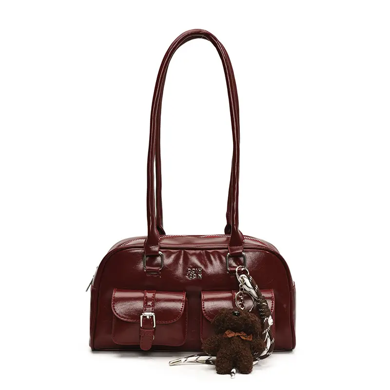 Xiaozhong Retro Shoulder Bag Brown 2024 Winter - Image 2