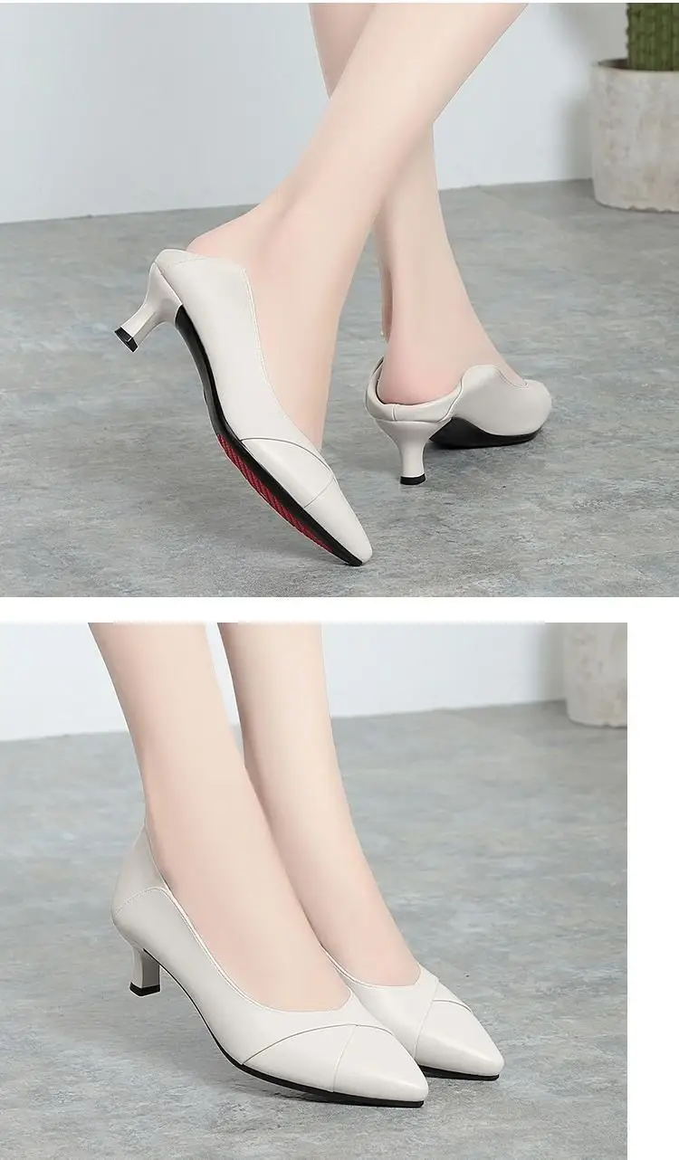 White Slip-on Heels for Women Spring 2025 — feature 4