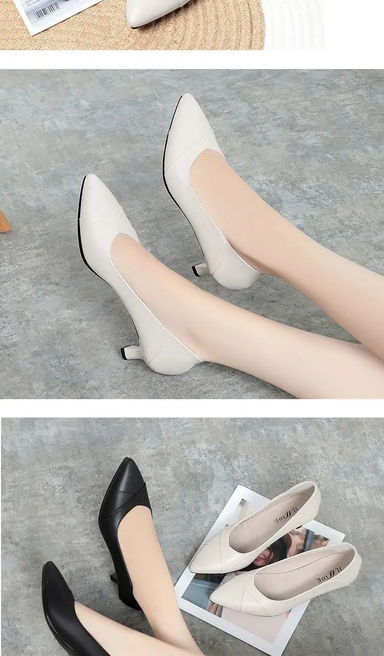 White Slip-on Heels for Women Spring 2025 — feature 6