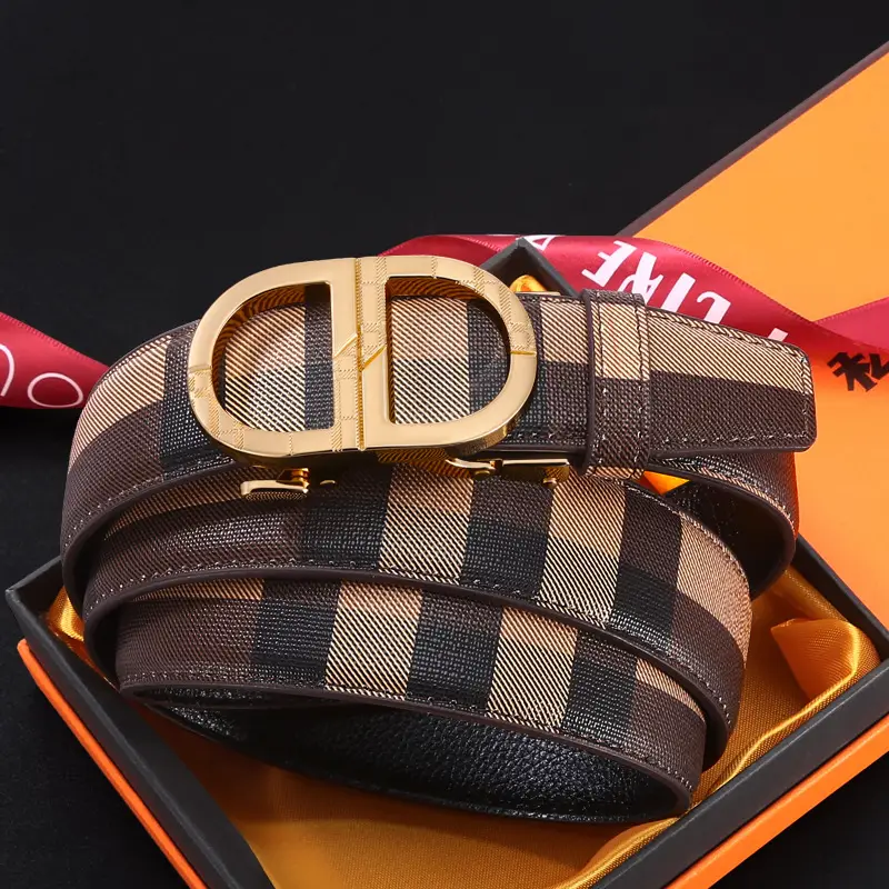 New Men's Automatic Buckle Belt with Logo - Image 5