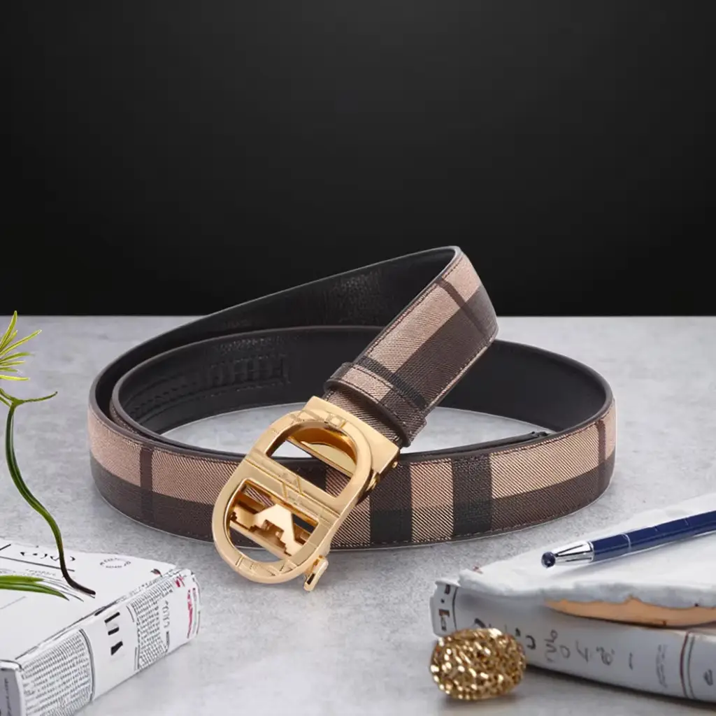 New Men's Automatic Buckle Belt with Logo - Image 6