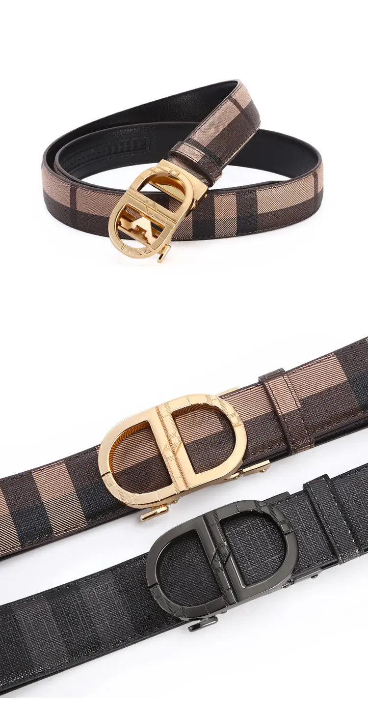 New Men's Automatic Buckle Belt with Logo — feature 13