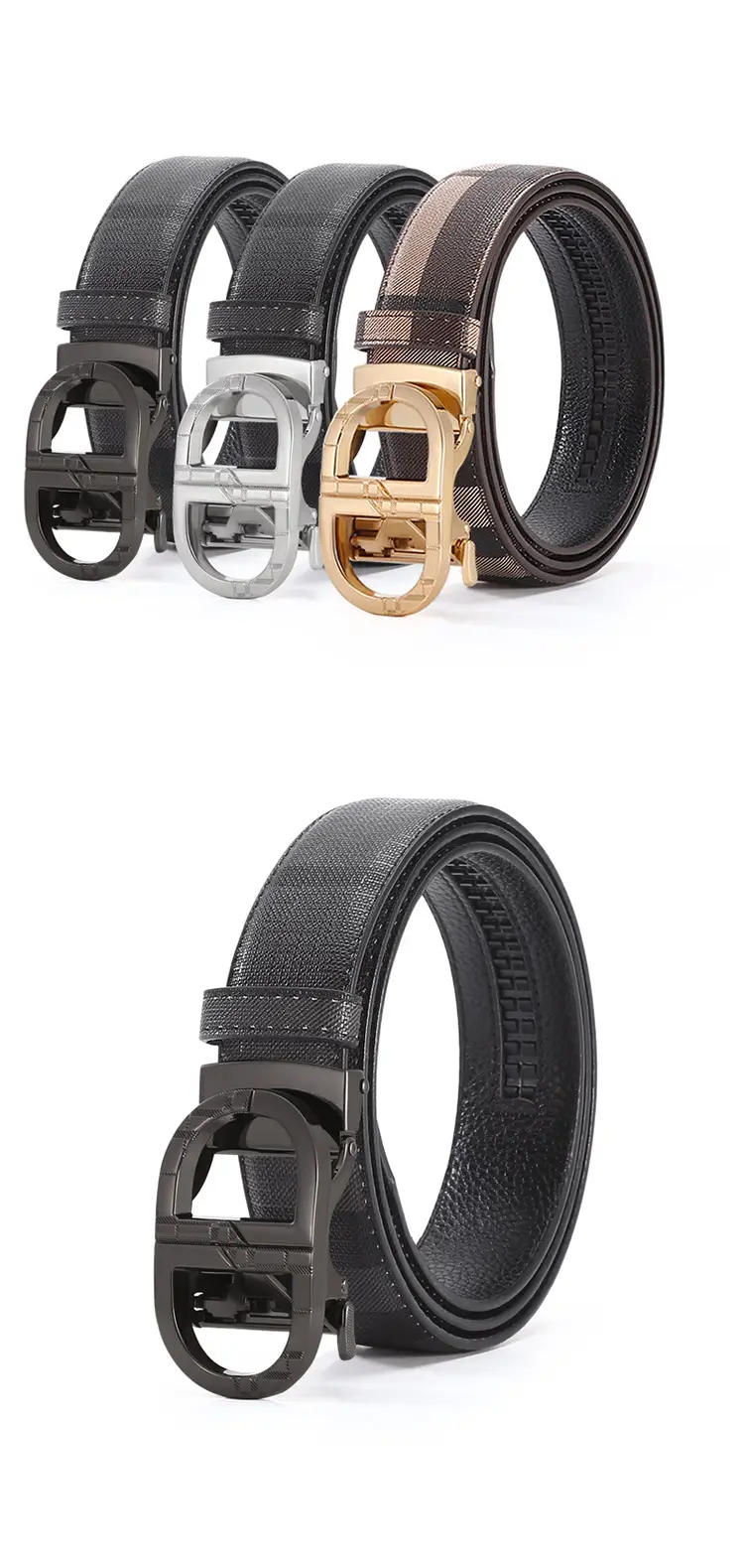 New Men's Automatic Buckle Belt with Logo — feature 14