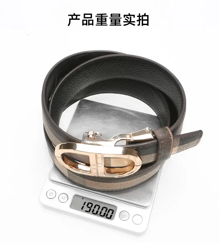 New Men's Automatic Buckle Belt with Logo — feature 4