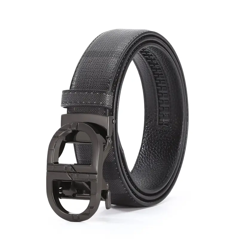 New Men's Automatic Buckle Belt with Logo - Image 3