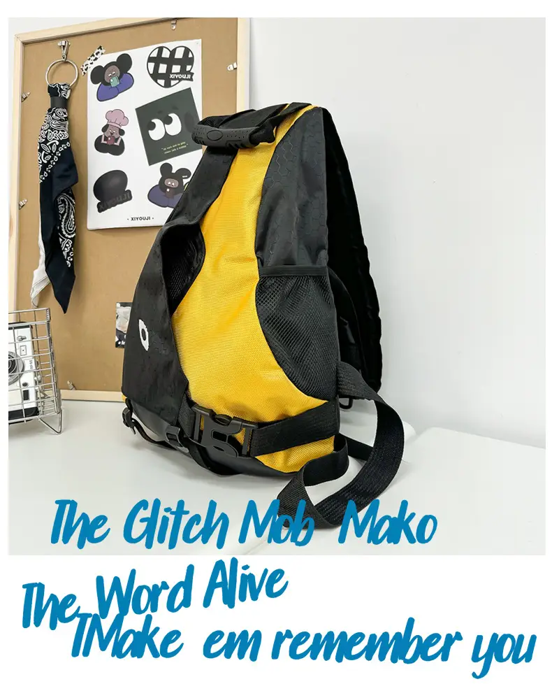 2024 Lightweight Sports Backpack for Men Women Black Yellow — feature 48