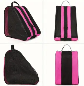 Three-Layer Roller Skate Storage Bag Blue Black — feature 6