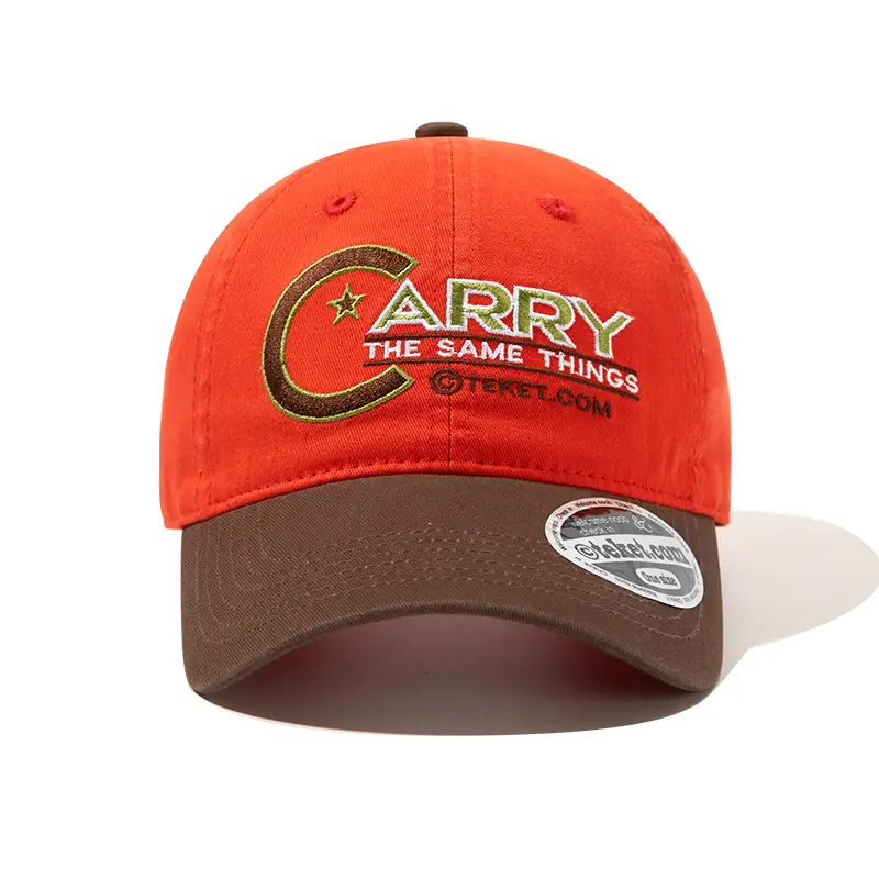 Maroon Retro Men's Baseball Cap with Embroidered Logo - Image 10