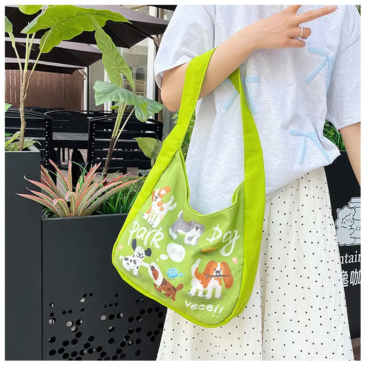Schoolboy Puppy Canvas Shoulder Bag Large Capacity — feature 20
