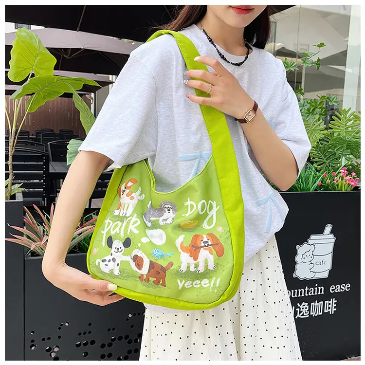 Schoolboy Puppy Canvas Shoulder Bag Large Capacity — feature 22