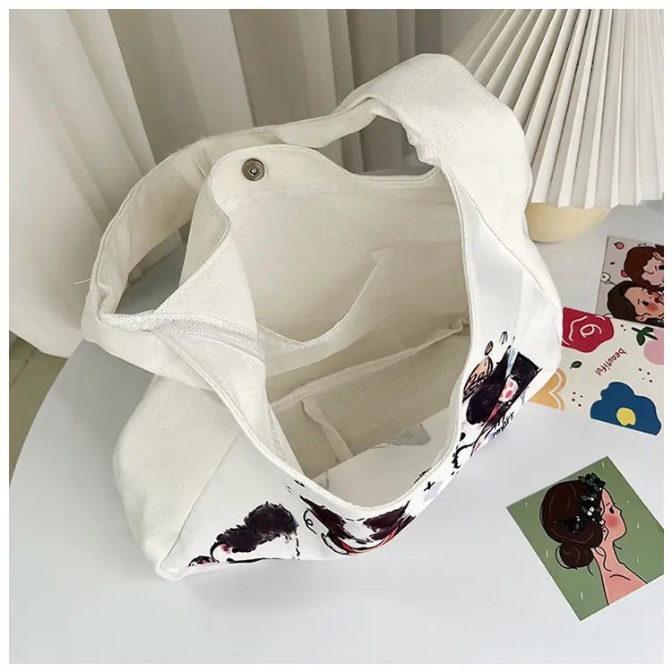 Schoolboy Puppy Canvas Shoulder Bag Large Capacity — feature 33