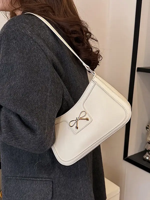 Women's One-shoulder Crossbody Bag Beige Retro Design