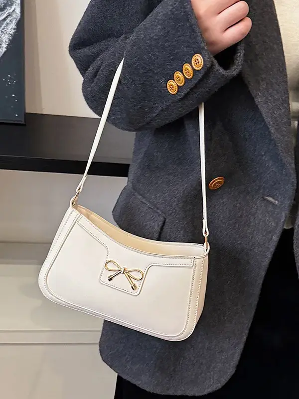 Women's One-shoulder Crossbody Bag Beige Retro Design