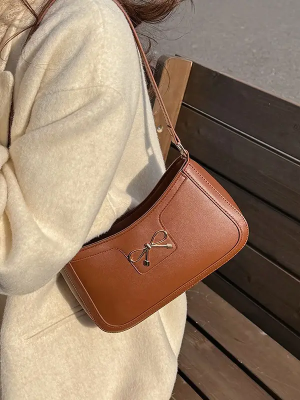 Women's One-shoulder Crossbody Bag Beige Retro Design