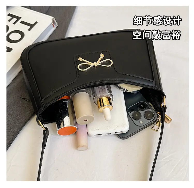 Women's One-shoulder Crossbody Bag Beige Retro Design — feature 7