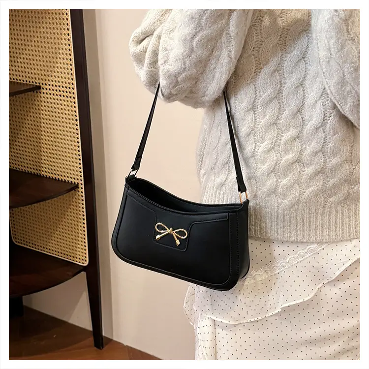 Women's One-shoulder Crossbody Bag Beige Retro Design — feature 9