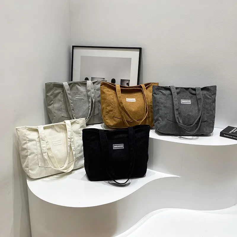 Vintage Velvet Tote Bag Women Winter New Shoulder Crossbody - Image 6