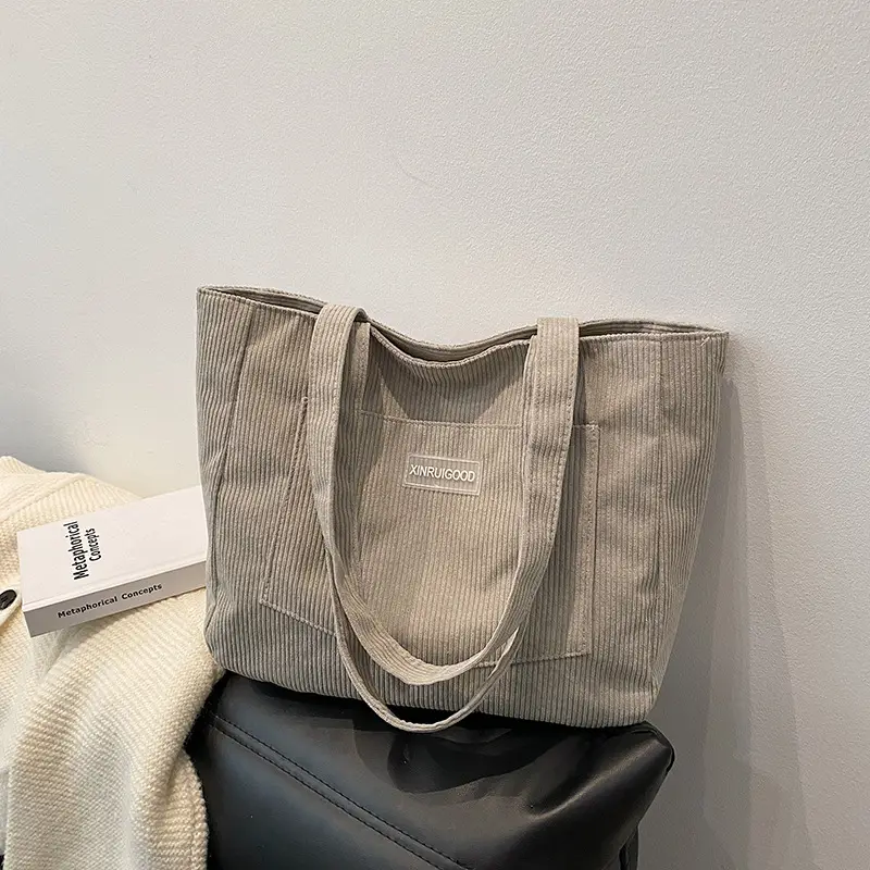 Vintage Velvet Tote Bag Women Winter New Shoulder Crossbody - Image 9