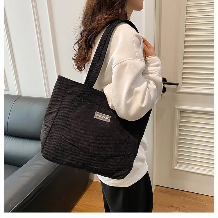 Vintage Velvet Tote Bag Women Winter New Shoulder Crossbody — feature 10
